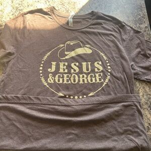 Bella Canvas Brown Graphic Tee with Cream Accent